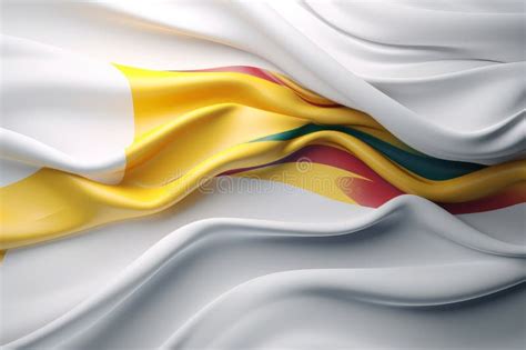 Minimalist Flag Colors In Twisted Waves Sri Lanka 3D Render Stock