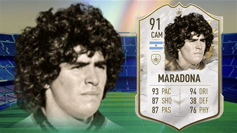 Fifa 22 Diego Maradona 91 Icon Player Review I Fifa 22 Ultimate Team