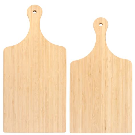 Bamboo Paddle Handle Cutting Board w/ Hanging Hole