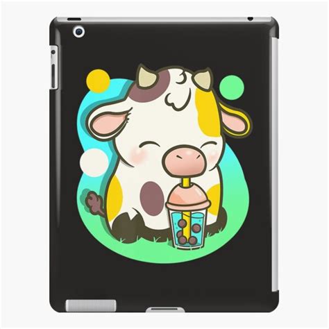 Cute Cow Boba Tea Bubble Tea Anime Kawaii Ipad Case Skin For Sale