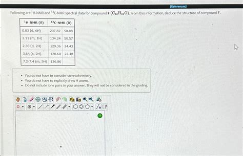 Solved References Following Are H Nmr And C Nmr Chegg