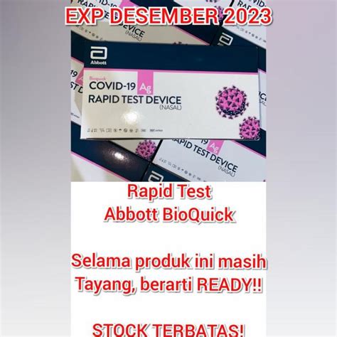 Jual Abbott Panbio Bioquick Nasal Alat Swab Rapid Test Antigen Isi