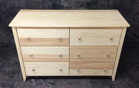 Unfinished Pine 6 Drawer Dresser Warehouse Of Ideas