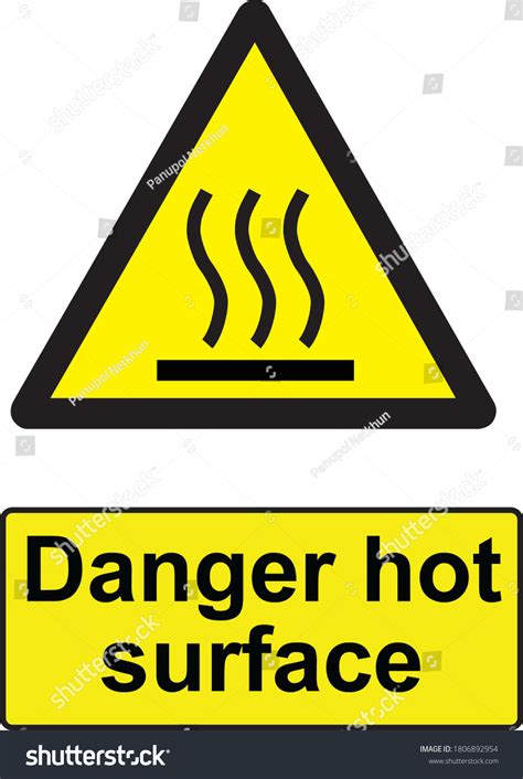 Danger Hot Surface Warning Signs And Symbols Royalty Free Stock Photo