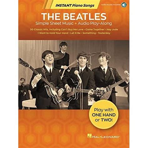 The Beatles Instant Piano Songs Simple Sheet Music Audio Play Along