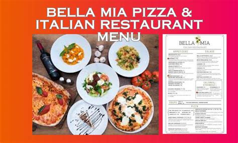 Bella Mia Pizza And Italian Restaurant Menu Spice Mastery