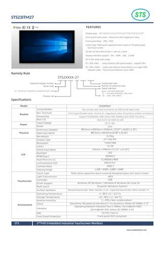 STS 27 FHD Embedded Industrial Touchscreen Monitor At Rs 52000 Touch