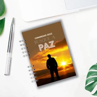 Novo Modelo Agenda Caderno Masculino Congresso Busque A Paz 2022