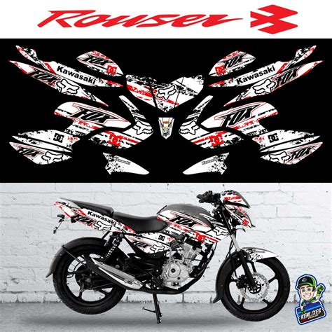 ROUSER Bajaj 135 Full Decals Sticker Set Kawasaki With FREEBIES Fx