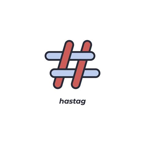 Vector sign of hastag symbol is isolated on a white background. icon ...