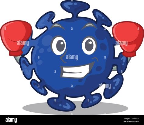 A Sporty Boxing Athlete Mascot Design Of Streptococcus With Red Boxing