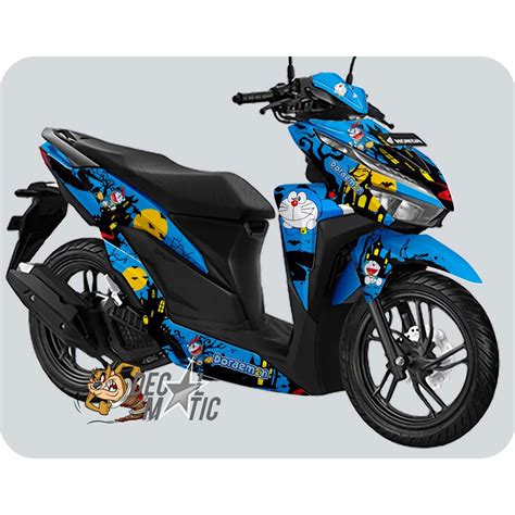 Jual Decal Stiker Full Body Vario 125 150 New Led Doraemon Blue Sky