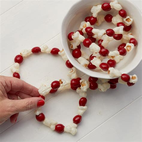 6 Artificial Popcorn And Cranberry Garland Christmas Garlands