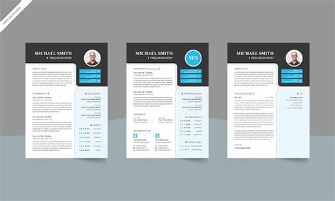 Premium PSD | Minimalist Resume Design Layout