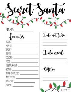 10 Best Secret Santa Templates ideas | secret santa, secret santa ...