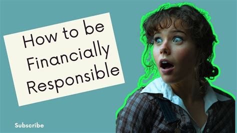 How To Be Financially Responsible Youtube