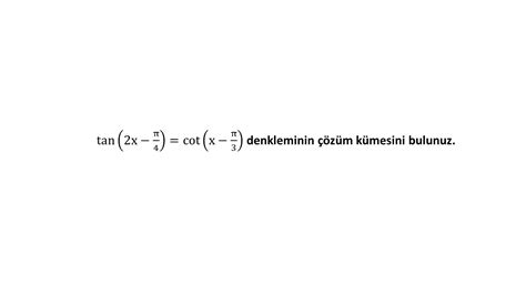 Trigonometri Trigonometrik Denklemler