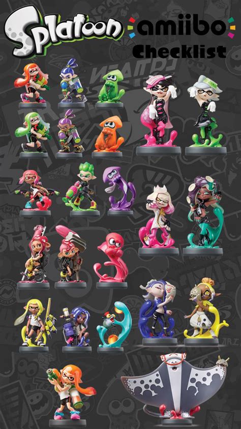 Splatoon Amiibo Checklist Ramiibo