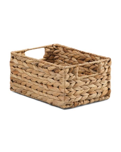 10in Small Natural Hyacinth Rectangular Basket Home Tjmaxx