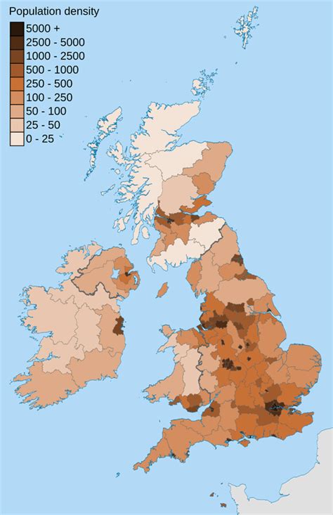 Population Density - culture in England