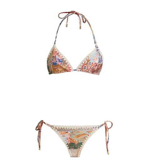 Zimmermann Devi Patchwork Bikini In Multi ModeSens