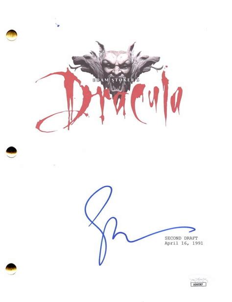 Gary Oldman Signed Autograph Bram Stokers Dracula Full Movie Script W