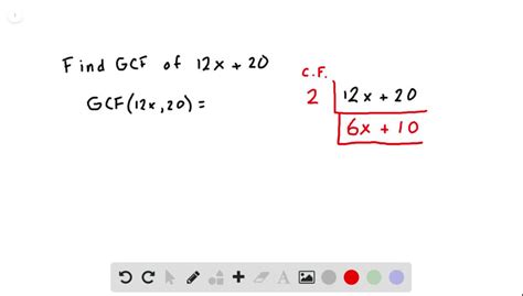 Solved Find The Gcf Of The Terms Of Each Polynomial X