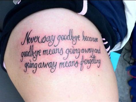 Dont Say Goodbye Tattoo Quotes