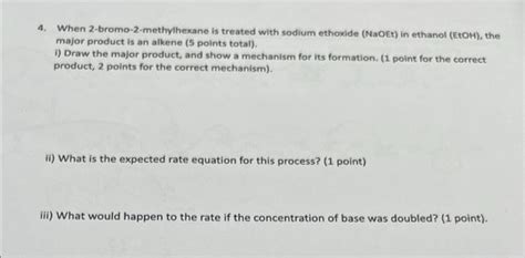 Solved When Bromo Methylhexane Is Treated With Sodium Chegg