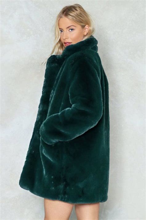 Green Faux Fur Coats Faux Fur Coats Green In 2020 Green Faux Fur Coat Fur Coat Leopard