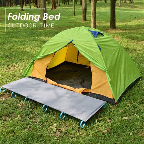 Portable Ultralight Folding Camp Bed Travel Cot Te... – Grandado