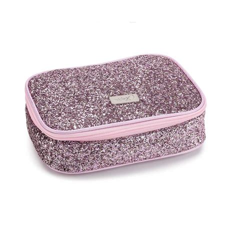 ESTOJO BOX GLITTER ROSA CLARO SEANITE Seanite Mochilas Malas E