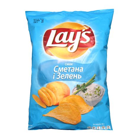 Чіпси Lays Сметена і зелень 133г 5900259070104: купить в интернет ...