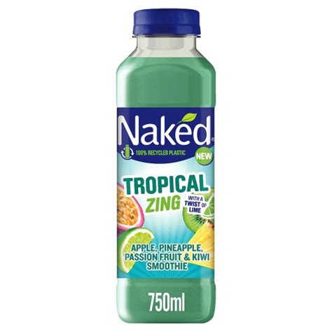 Naked Tropical Zing Pineapple Passion Fruit Kiwi Lime Smoothie Ml