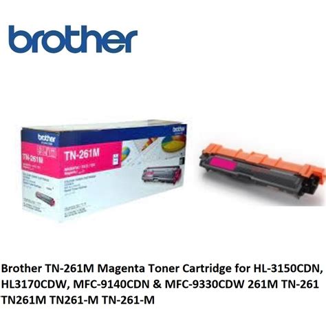 Brother Tn M Magenta Toner Cartridge For Hl Cdn Hl Cdw Mfc