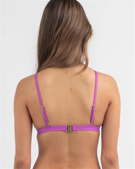 Shop Topanga Gigi Fixed Triangle Bikini Top In Hot Purple Fast Shipping Easy Returns City