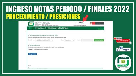 Siagie Tutorial Registro De Notas Por Periodo Y Notas Finales 2022