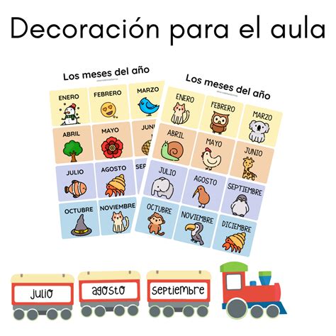 Decoraci N Para Tu Aula Los Meses Del A O Kumubox