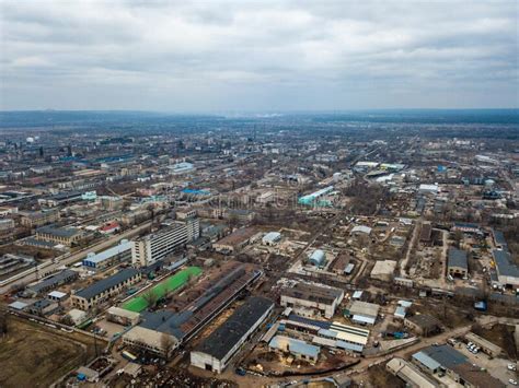 Aerial View from Drone of Warehouses Industrial Zone Editorial Photo ...