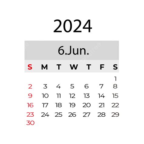 Calendario Simple Para Junio De 2024 PNG 2024 Junio Calendario PNG