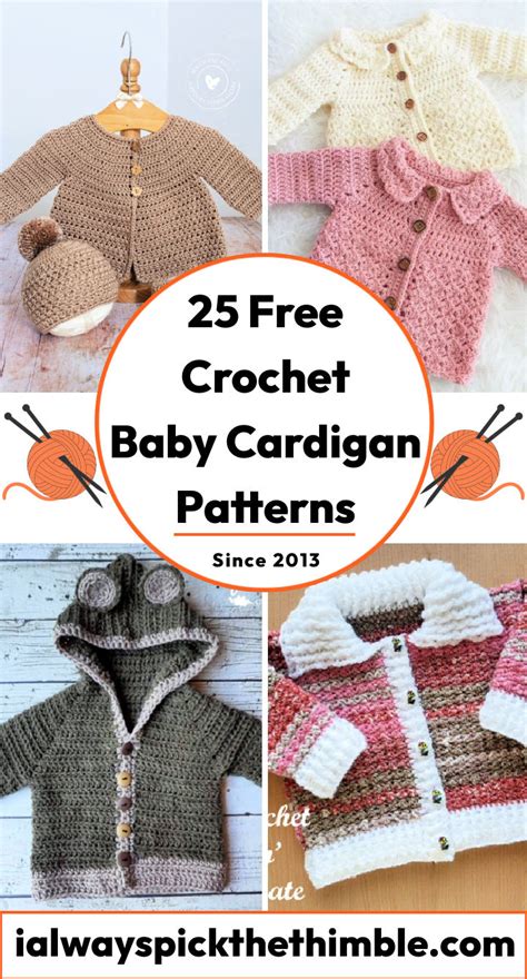 20 Free Crochet Baby Cardigan Patterns {PDF Pattern}