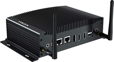 VENOEN Mini PC Lüfterlos Windows 11 Pro Industrie PC Mini Computer