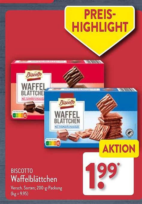 Biscotto Waffelbl Ttchen Angebot Bei Aldi Nord Prospekte De