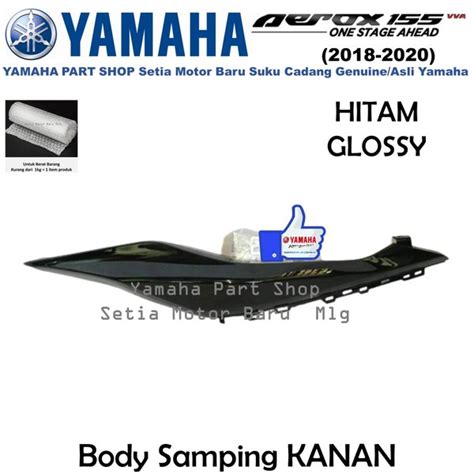 Jual Bodi Body Samping Cover Side Aerox Old Hitam Glossy Kanan