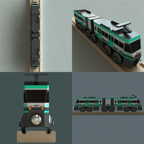 Metrolink Wooden Railway Toy Train 3d Model 5 Obj Unknown 3ds