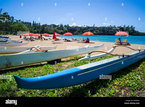 Outrigger on beach kauai marriott hi-res stock photography and images ...