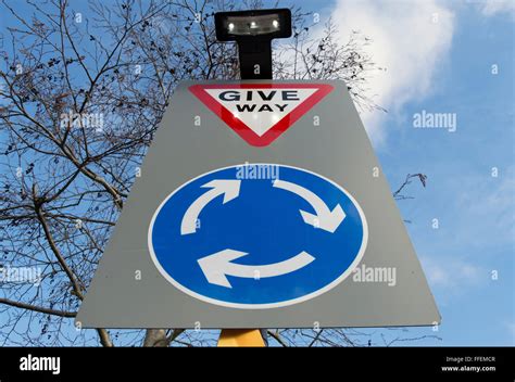 Roundabouts Signs Hi Res Stock Photography And Images Alamy