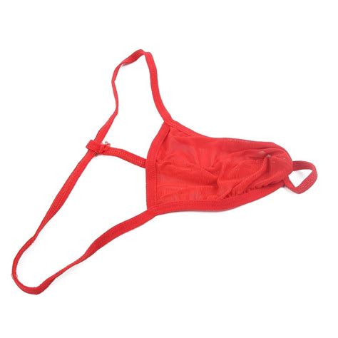 Sexy Men Thong Low Rise G String Lingerie Bulge Pouch Briefs Swimwear