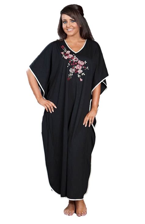 Womens Kaftan Caftan Kimono Tunic Beach Cover Up Plus Size Ebay