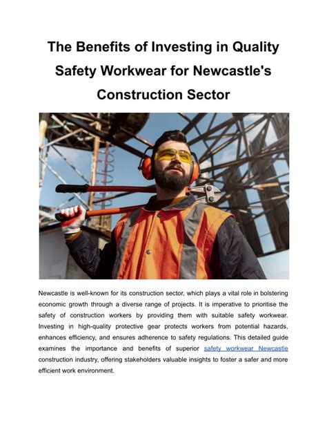 Ppt The Benefits Of Investing In Quality Safety Workwear For